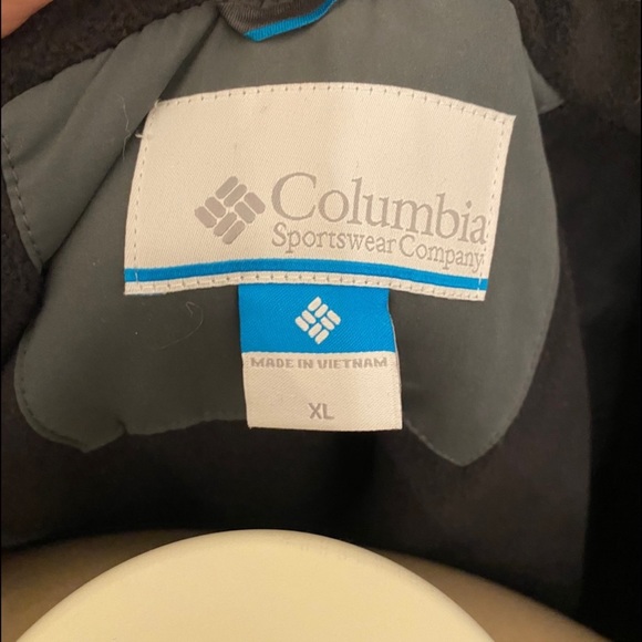 Columbia Men’s zippered lined jacket coat grey/blue X-large - Picture 5 of 5